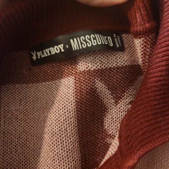 Playboy x Missguided Checker Sweater Dress - Picture 7 of 7